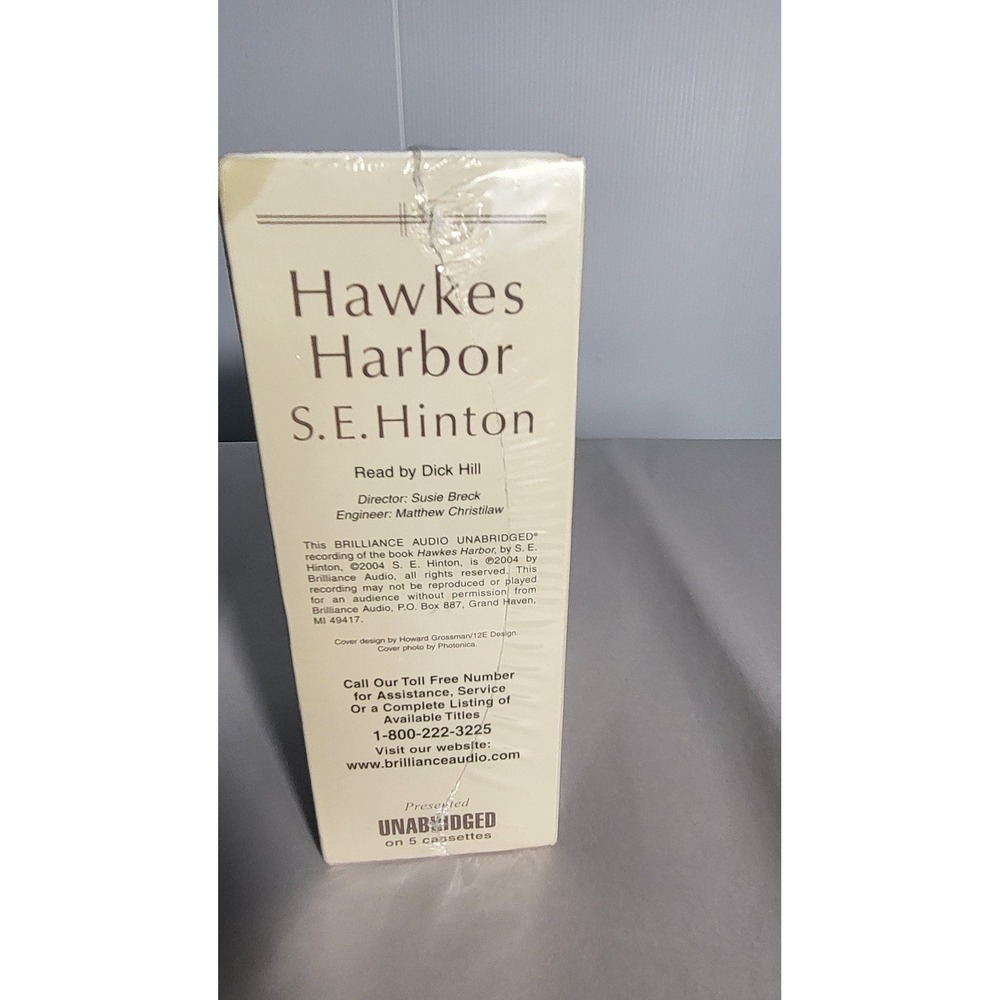 S.E. Hinton Hawkes Harbor Unabridged Audiobook‎ on 5 Cassettes Brilliance Audio - Picture 6 of 6